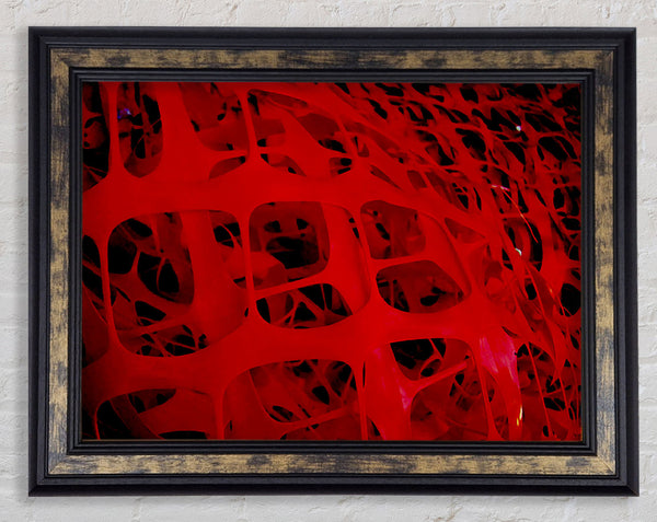 Red Squares Framed Print