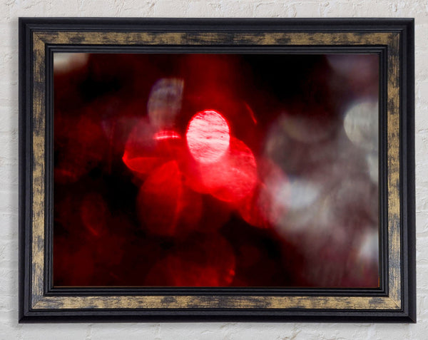 Red Through Grey Framed Print