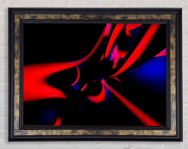 Red Tubular Framed Print