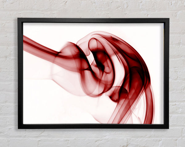 Red Twisted Silk Framed Print