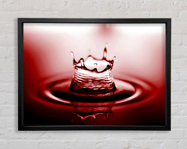 Red Water Droplet Framed Print