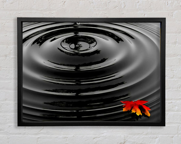 Rippled Autumn Leave Framed Print