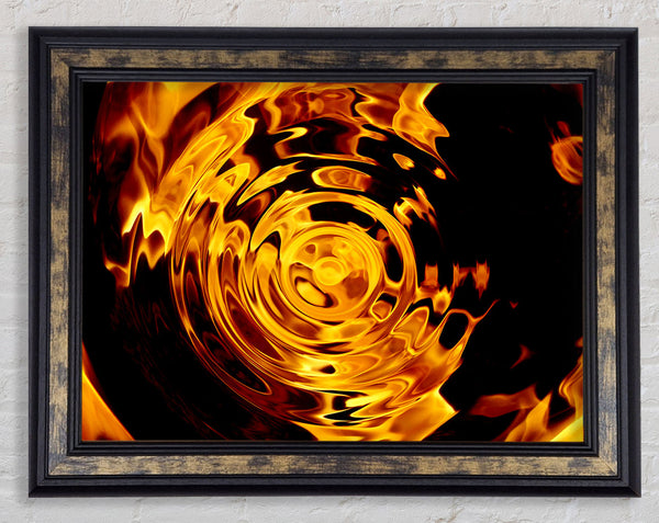 Rippled Flame Framed Print