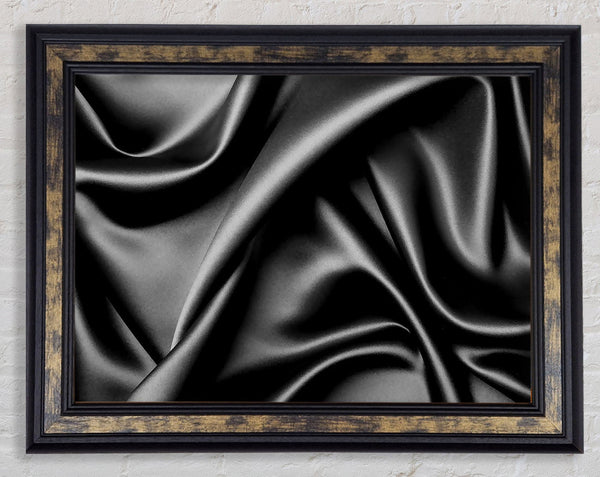 Silk Black Framed Print