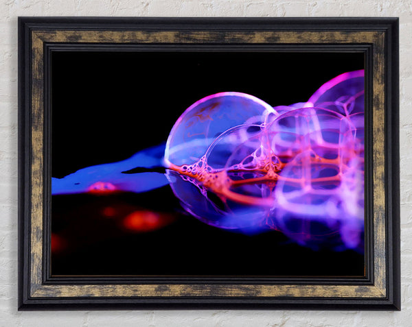 Silk Bubble Flow Framed Print