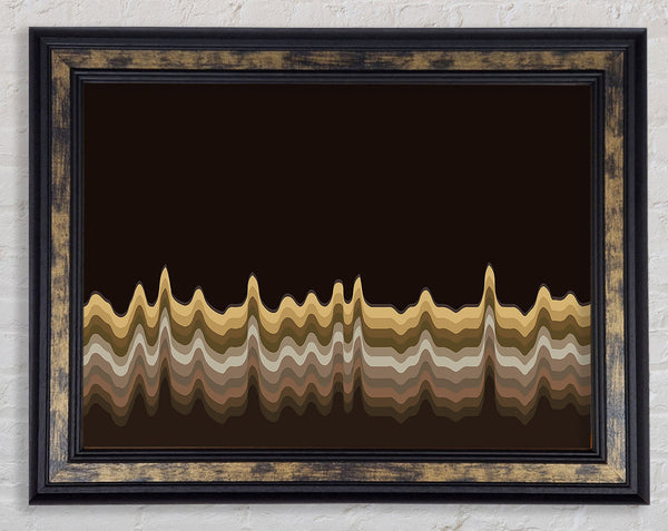 Sound Waves Browns Framed Print