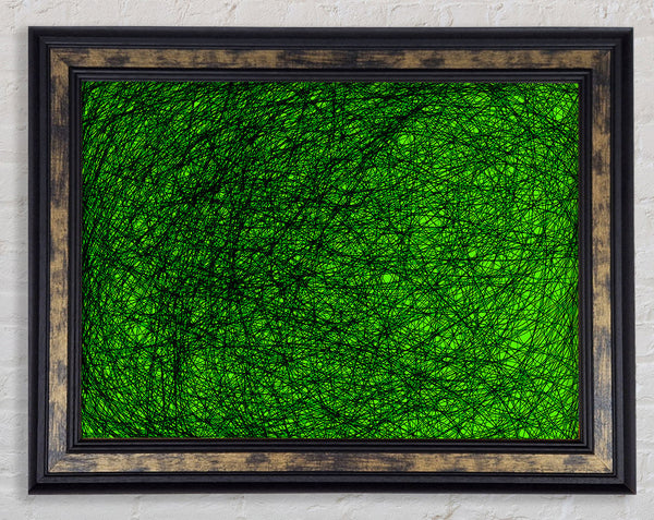 Space Matter Green Framed Print