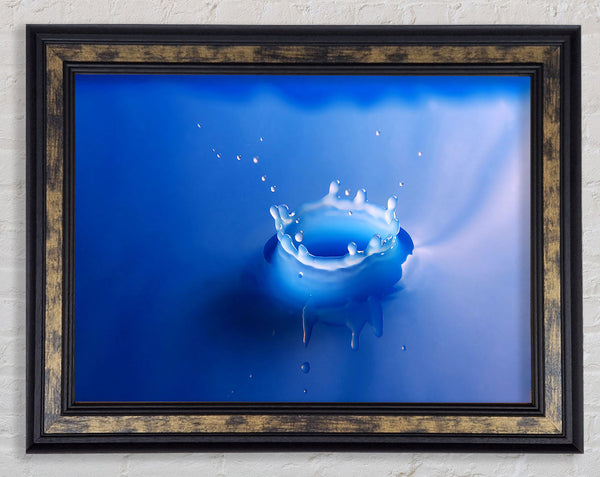 Splash Milk Blue Framed Print