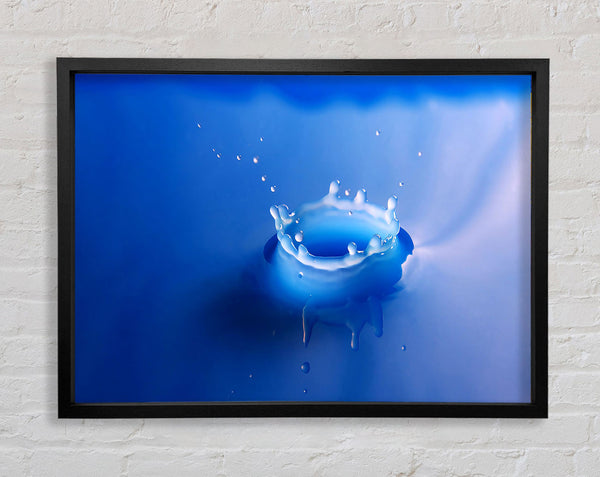 Splash Milk Blue Framed Print