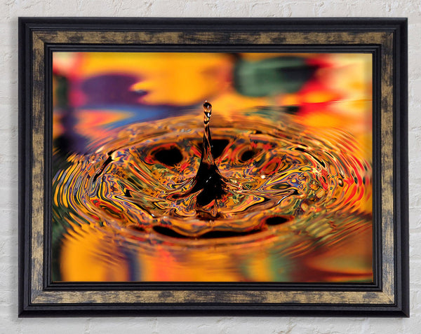 Splash Golden Framed Print