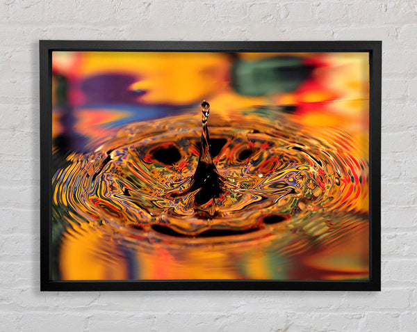 Splash Golden Framed Print