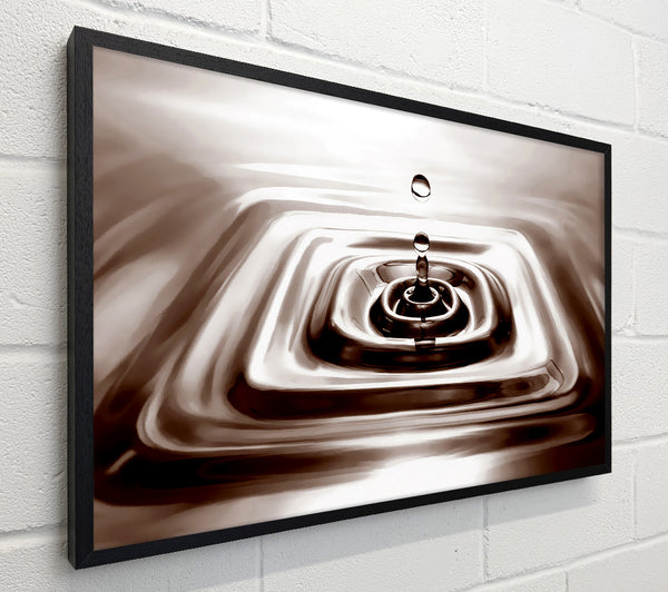 Square Water Droplet Brown
