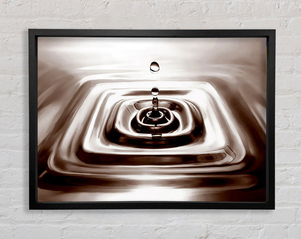 Quadratisches Wassertropfenbraun