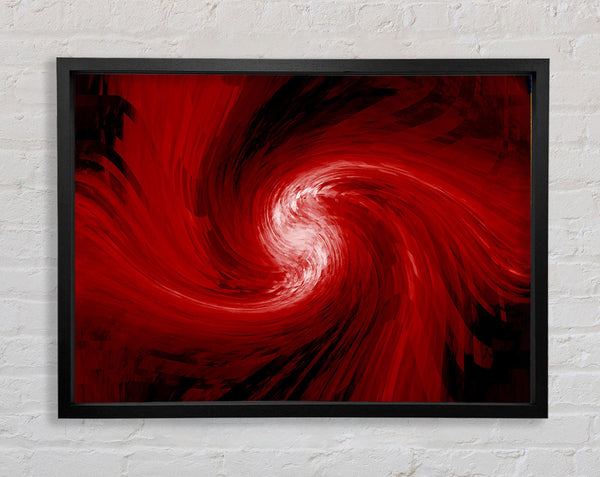Swirls Of Time Red Framed Print