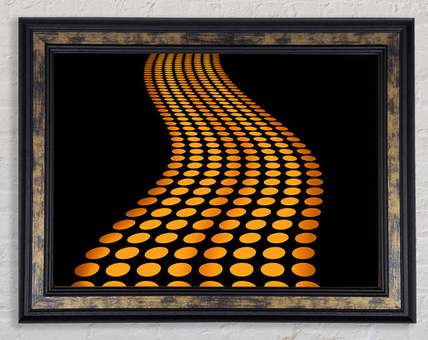 The Orange Road Less Travelled Framed Print