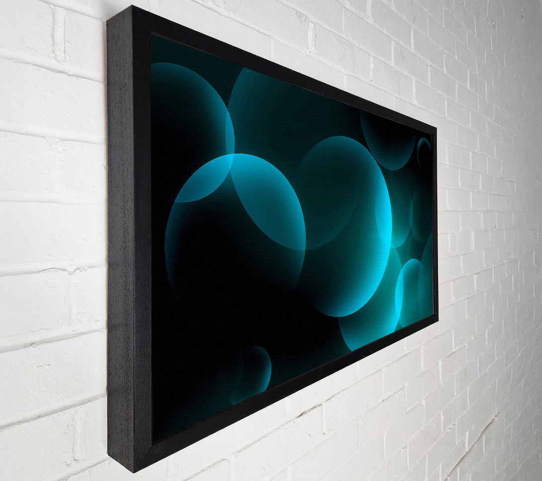  A Canvas Print of Turquoise Big Bubbles Canvas Wall Art