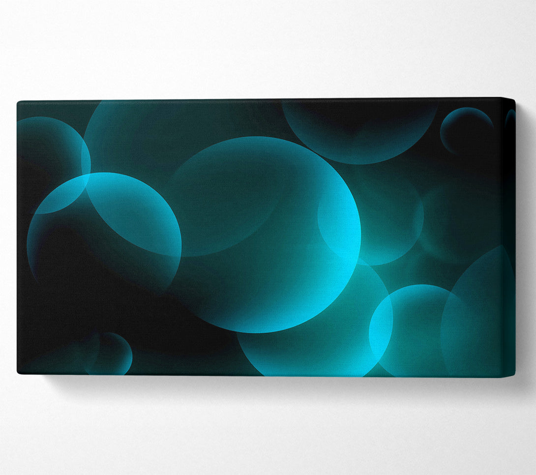  A Canvas Print of Turquoise Big Bubbles Canvas Wall Art