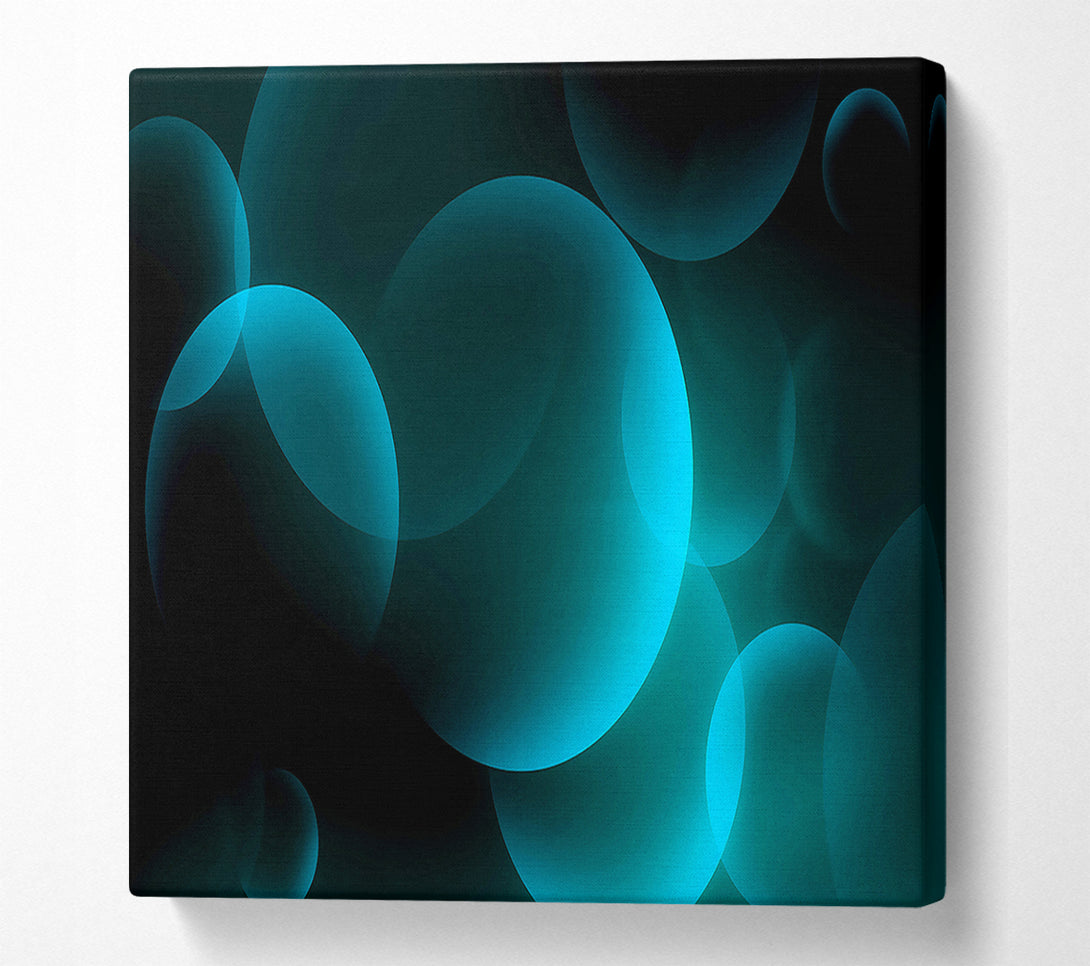  A Canvas Print of Turquoise Big Bubbles Canvas Wall Art
