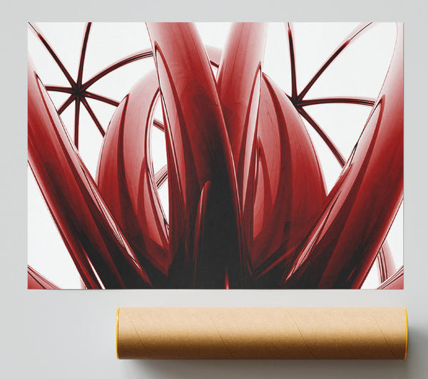 Two Sides Red Giclee Print