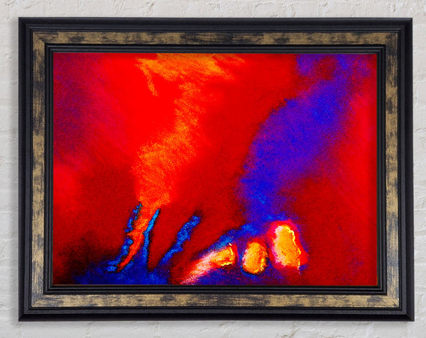 Vibrant Blue Shock Wave Framed Print