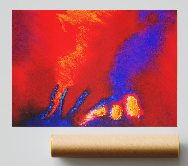 Vibrant Blue Shock Wave Giclee Print
