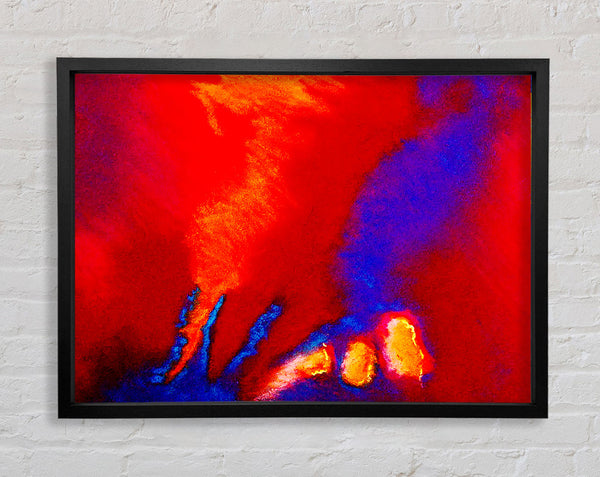 Vibrant Blue Shock Wave Framed Print