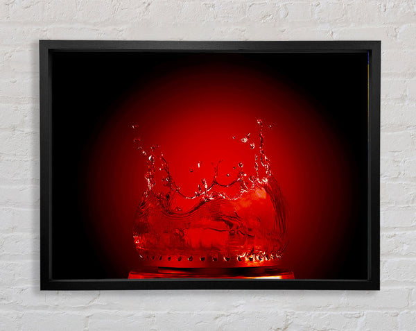 Water Flame Red Framed Print