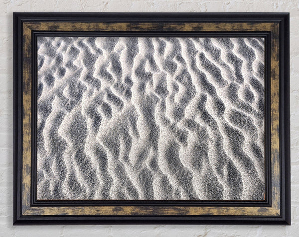 White Desert Sand Framed Print