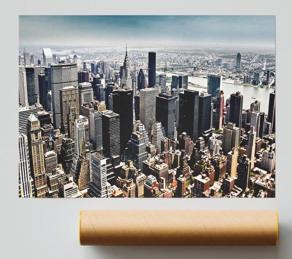 Aerial View Of New York City Poster