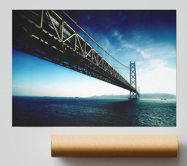 Akashi Kaikyo Bridge Japan Giclee Print