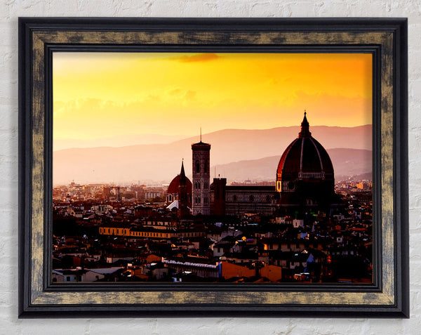 Ancient City Rooftops Framed Print