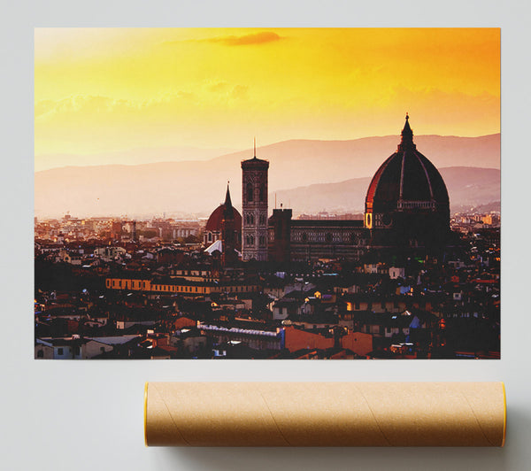 Ancient City Rooftops Print