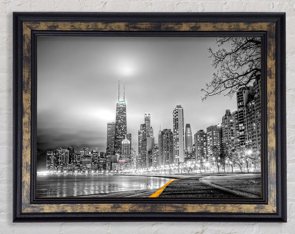 Black n White City Framed Print