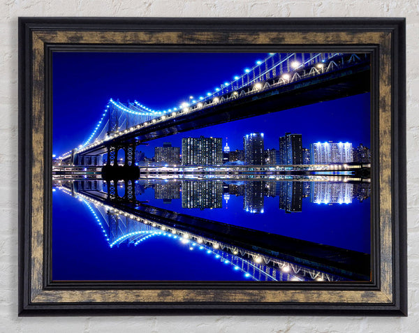 Blue Ice Bridge Framed Print