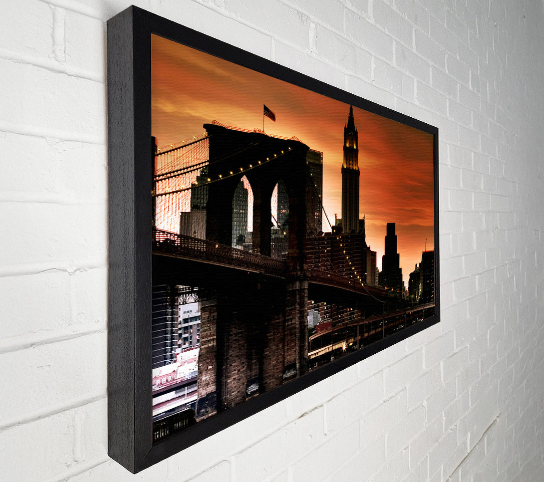  A Canvas Print of Brooklyn Bridge Stunning Skys Canvas Print