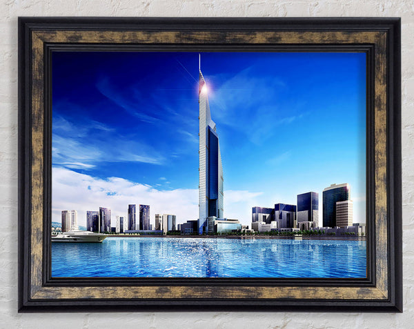 Burj Dubai Skyscraper Framed Print