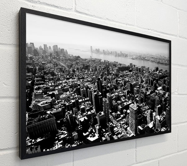 Chicago Arial View B n W