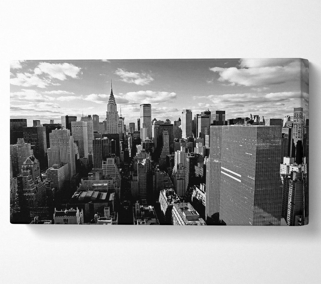  A Canvas Print of Chicago City View B n W Canvas Art