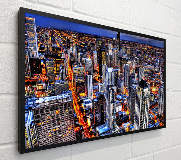 Chicago Illinois Night Lights