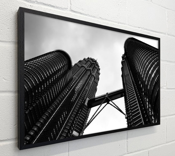 Petronas Towers Kuala Lumpur B n W
