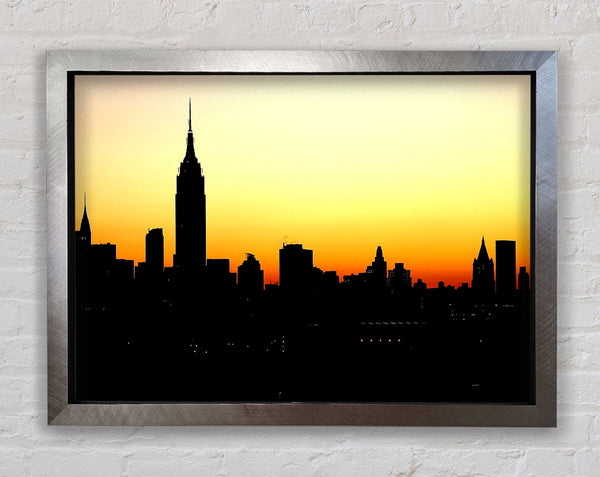 Empire State Building NYC At Sunset Framed Print