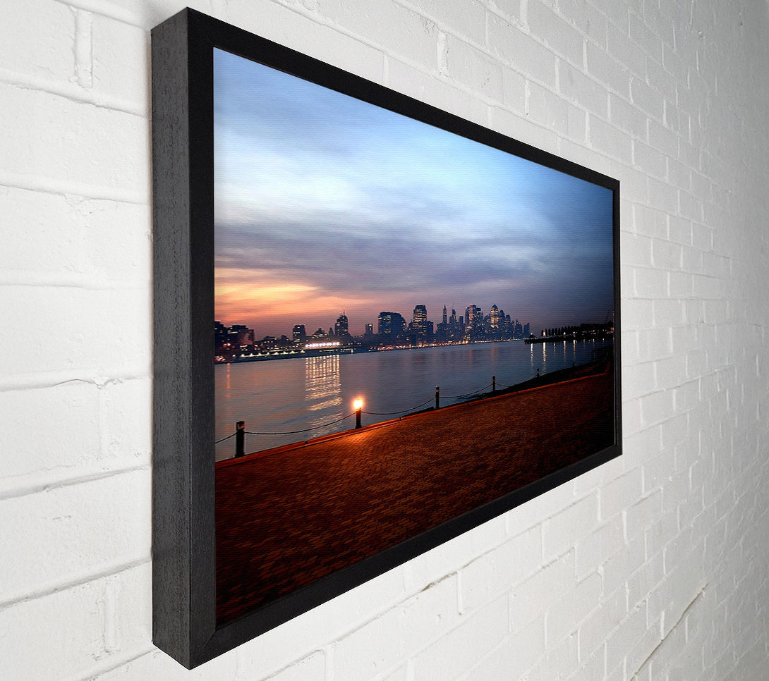  A Canvas Print of City Across The Water Canvas Wall Art
