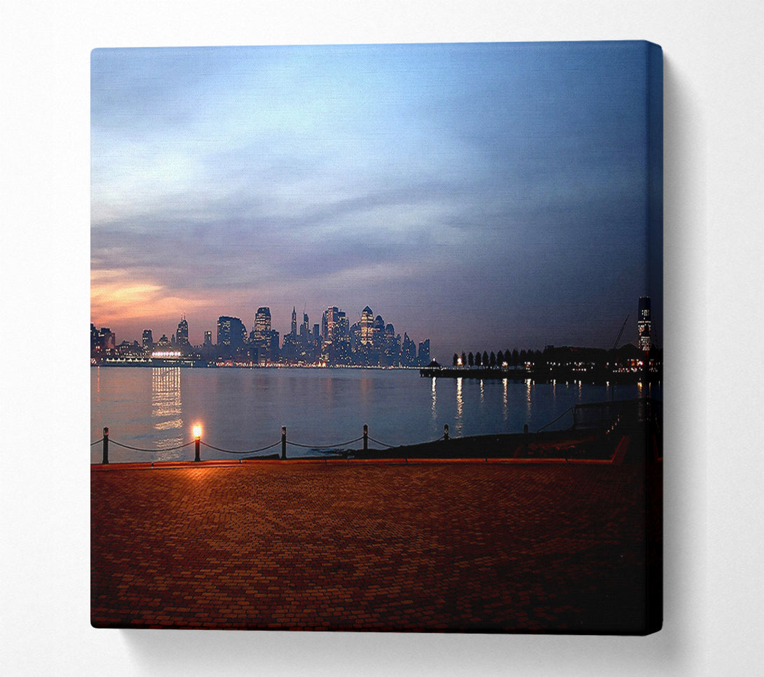  A Canvas Print of City Across The Water Canvas Wall Art