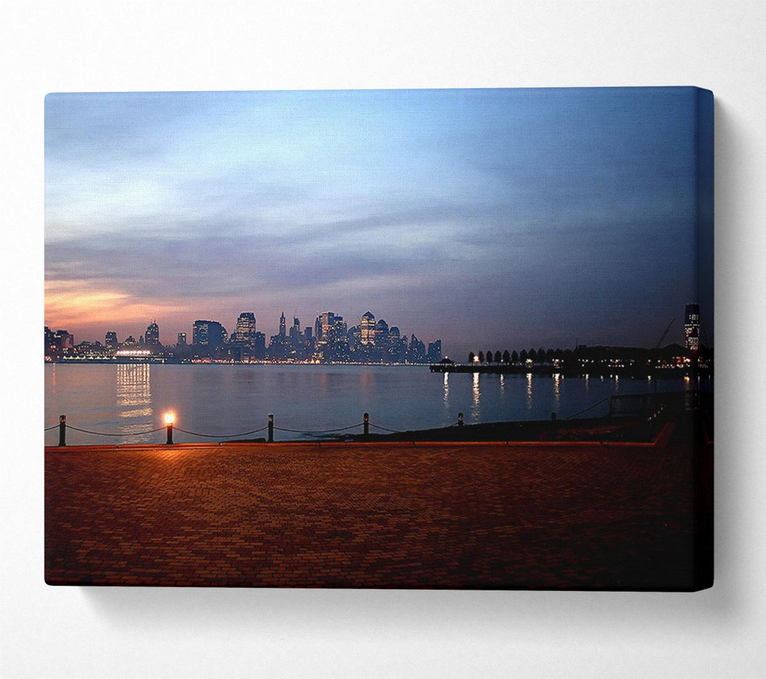  A Canvas Print of City Across The Water Canvas Wall Art