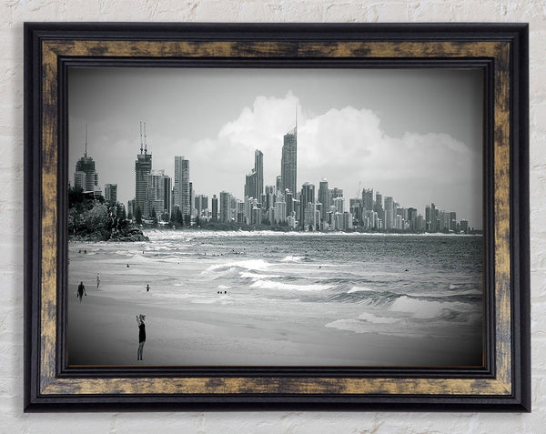 City Beach Framed Print