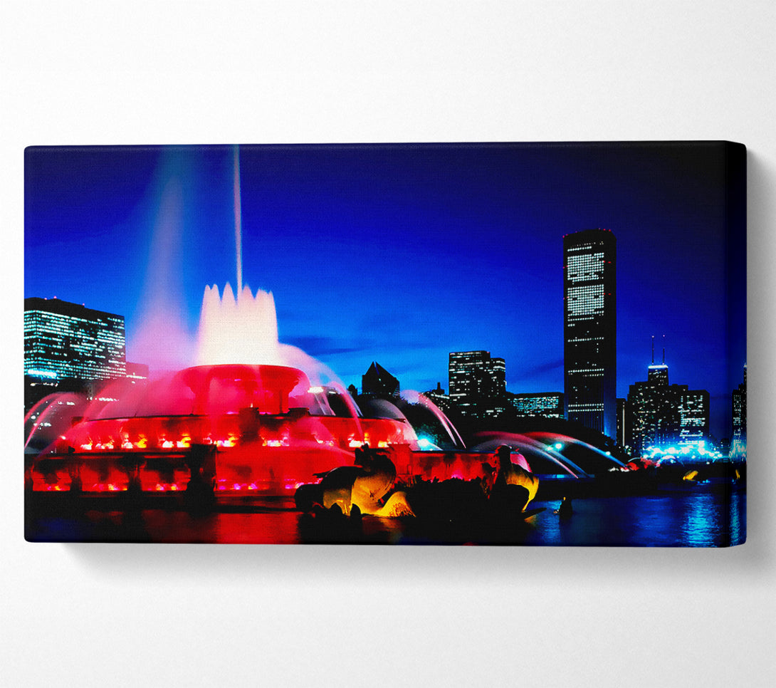  A Canvas Print of City Fountain Of Youth Canvas Print