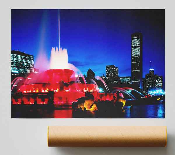 City Fountain Of Youth Print