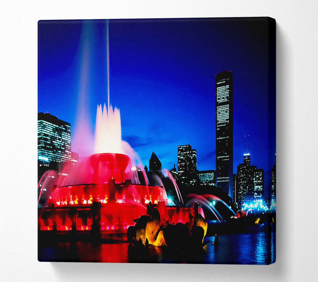  A Canvas Print of City Fountain Of Youth Canvas Print