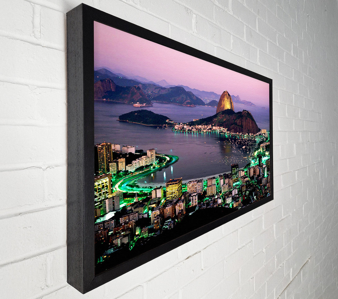  A Canvas Print of City Harbour Rush Hour Canvas Wall Art