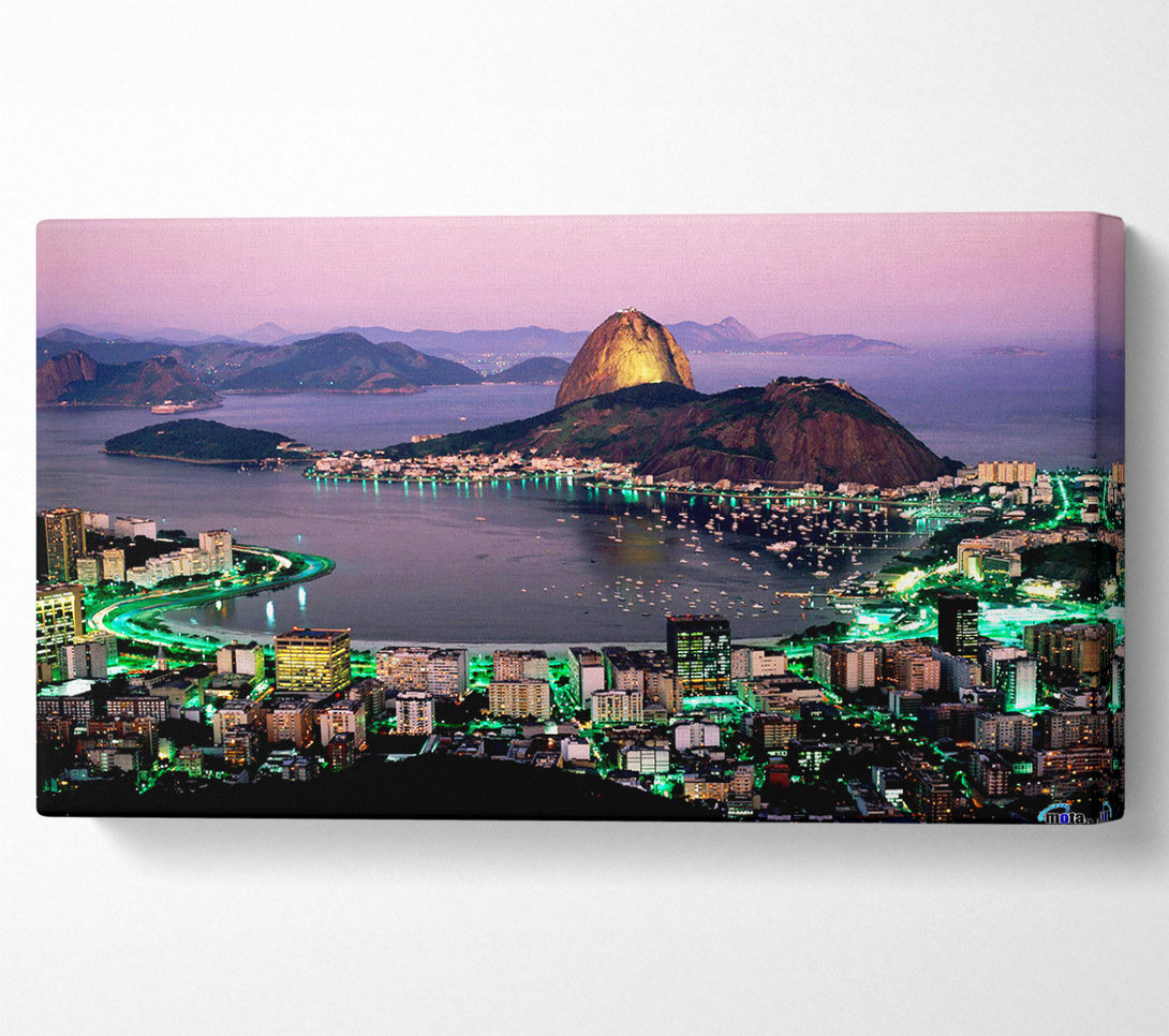  A Canvas Print of City Harbour Rush Hour Canvas Wall Art